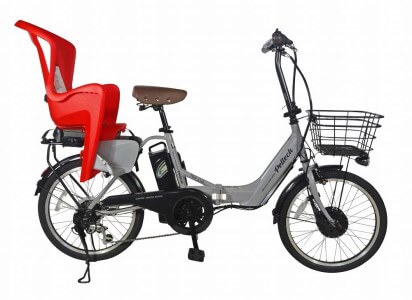【マットグレー愛知県名古屋市レッド/ブラウン】子育て世帯の必需品電動アシスト自転車、チャイルドシートセット