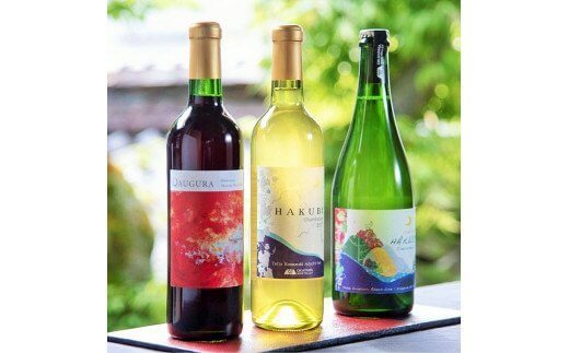 新見市哲多町産のぶどう100%を使った岡山ワインバレーの日本ワイン3本セット イメージ