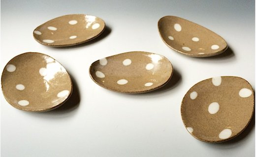 鹿の子紋小皿（カノコモンコザラ）5枚セット イメージ