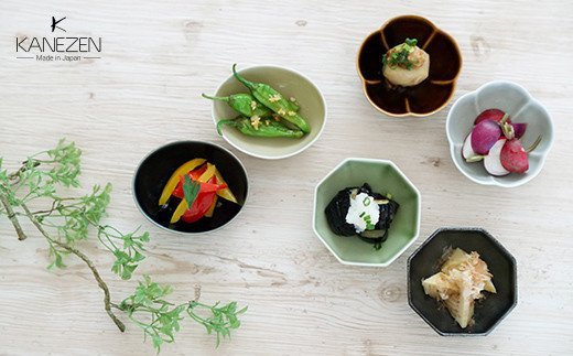 金善製陶所 豆小鉢 3種類 6点セット 有田焼<br /><noscript><img src=