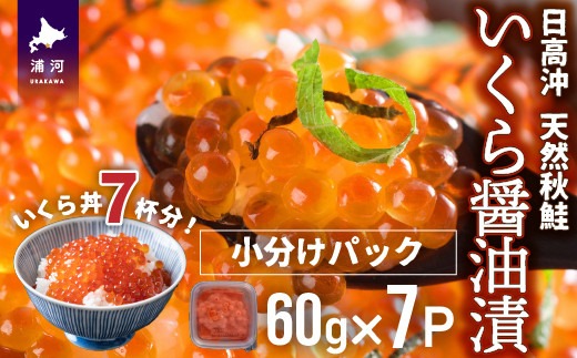 北海道日高産 いくら醤油漬小分けパック(60g×7)