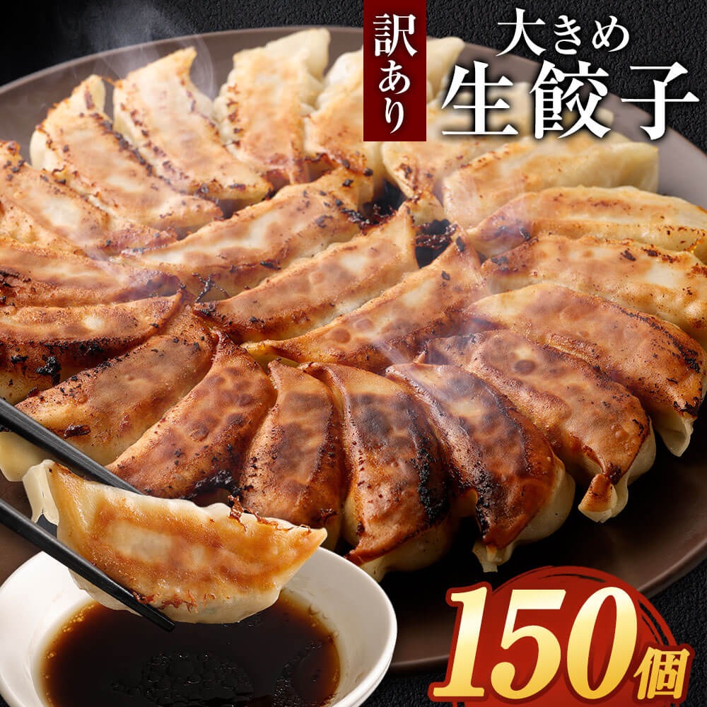 【訳あり】【国産冷凍生餃子】大きめ餃子 150個 計3kg