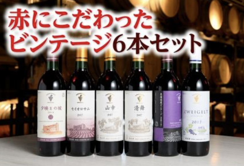 北海道 赤にこだわったビンテージ6本 十勝ワイン