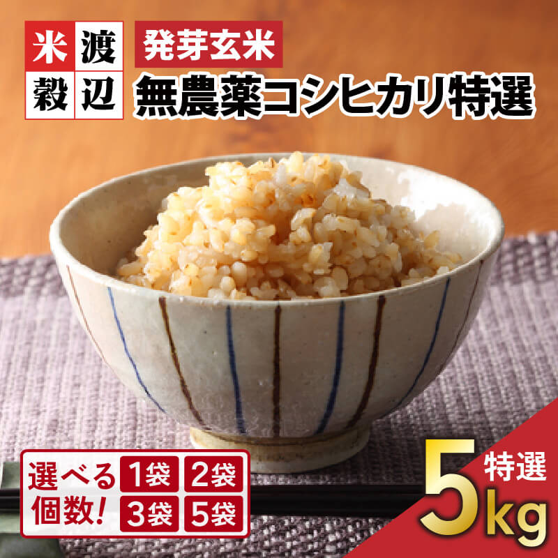 発芽玄米 無農薬コシヒカリ 特選 25kg 