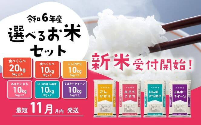 【2位】令和6年産 新米 選べるお米10kg 20kg