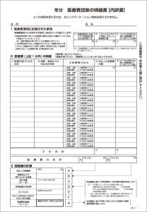 医療費控除の明細書【内訳書】