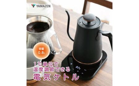 温度調節機能付き電気ケトル（1200W/0.8L） EGL-C1281【ブラックブロンズ】