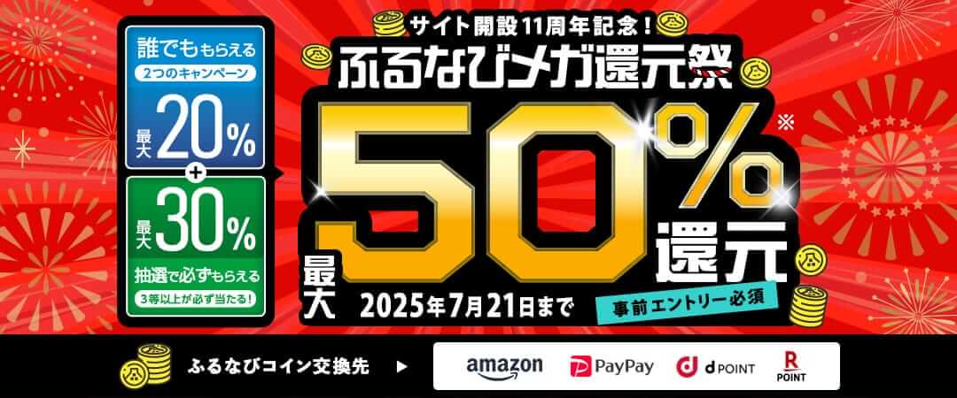 新生活応援ふるなびメガ還元祭