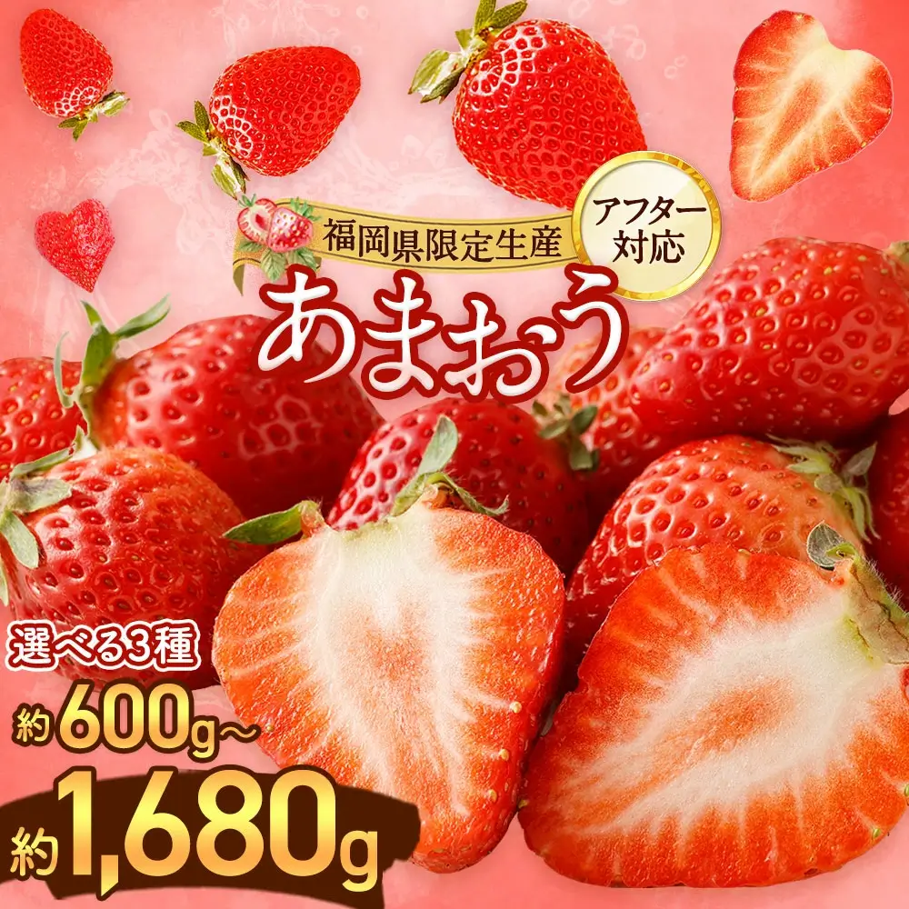 【寄附額改定↓】【アフター対応】＜先行予約＞ 大粒 不揃い 選べる大容量あまおう 1,400g／1,680g 